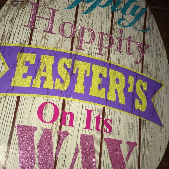 🐣🆕🐰‎ Wooden Easter Decoration - Hanging Sign - Picture 2 of 2